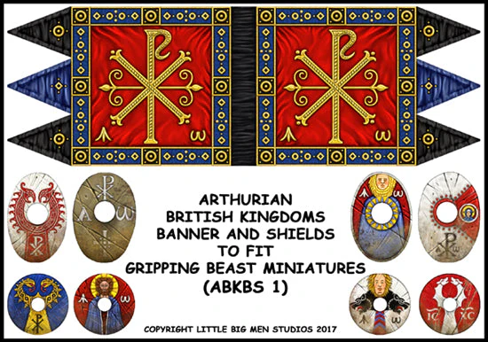 Arthurian Saga banner and shields sheet 1