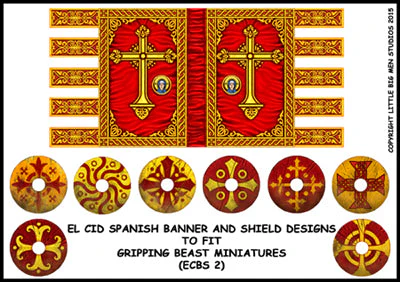 El Cid Spanish Saga shields and banner 2