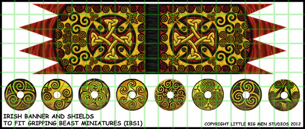 Irish banner and shield sheet